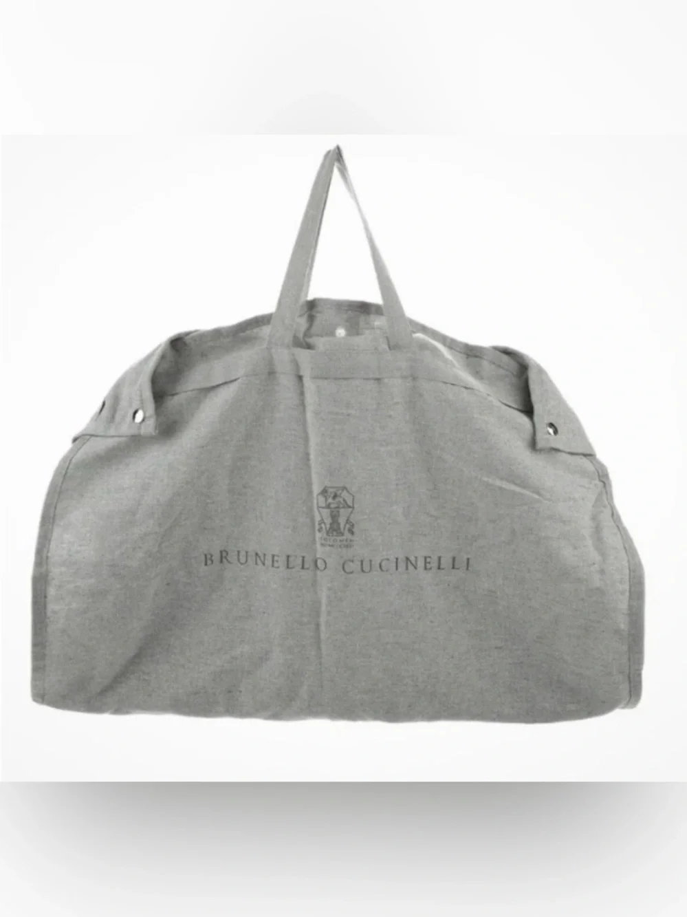 Brunello Cucinelli Gray Canvas Duffel Bag